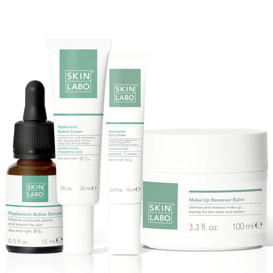 Rotina 4 Produtos: Sérum + Creme + Contorno de Olhos + Bálsamo Desmaquilhante